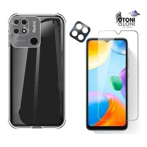 Kit Capa Capinha Case TPU Para 10c 4g + Pelicula Vidro + P/ Camera - Tech Otoni