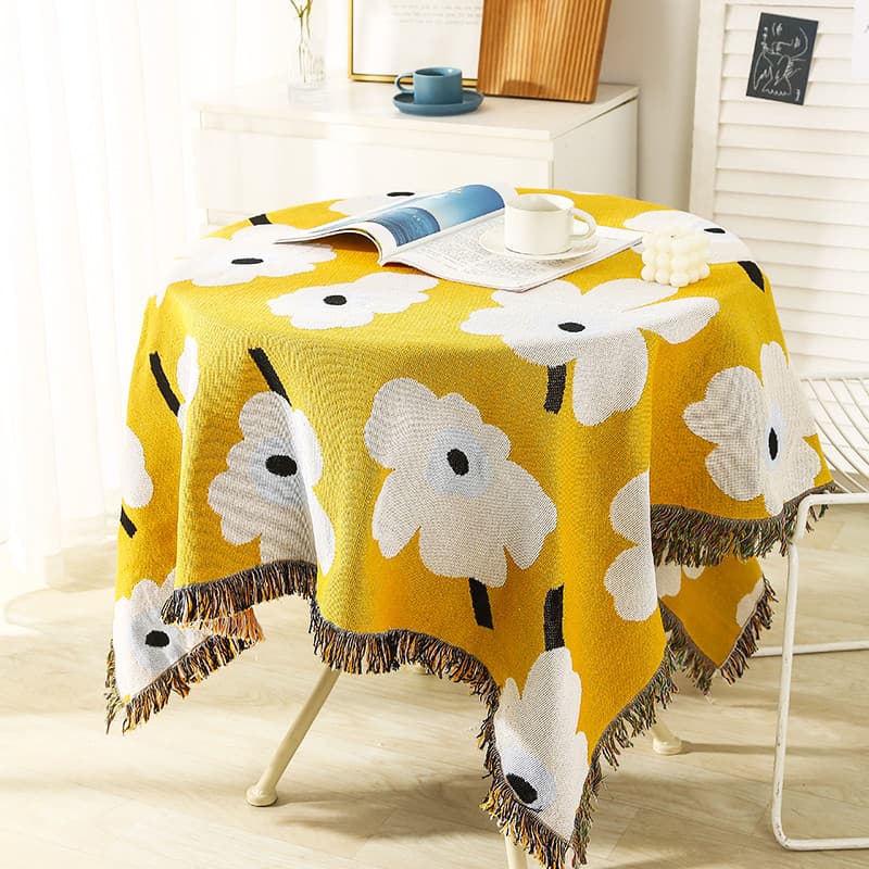 Moda fresco pequena flor mesa de café pano Anti-poeira capa pano acampamento ao ar livre piquenique toalha de mesa rolo