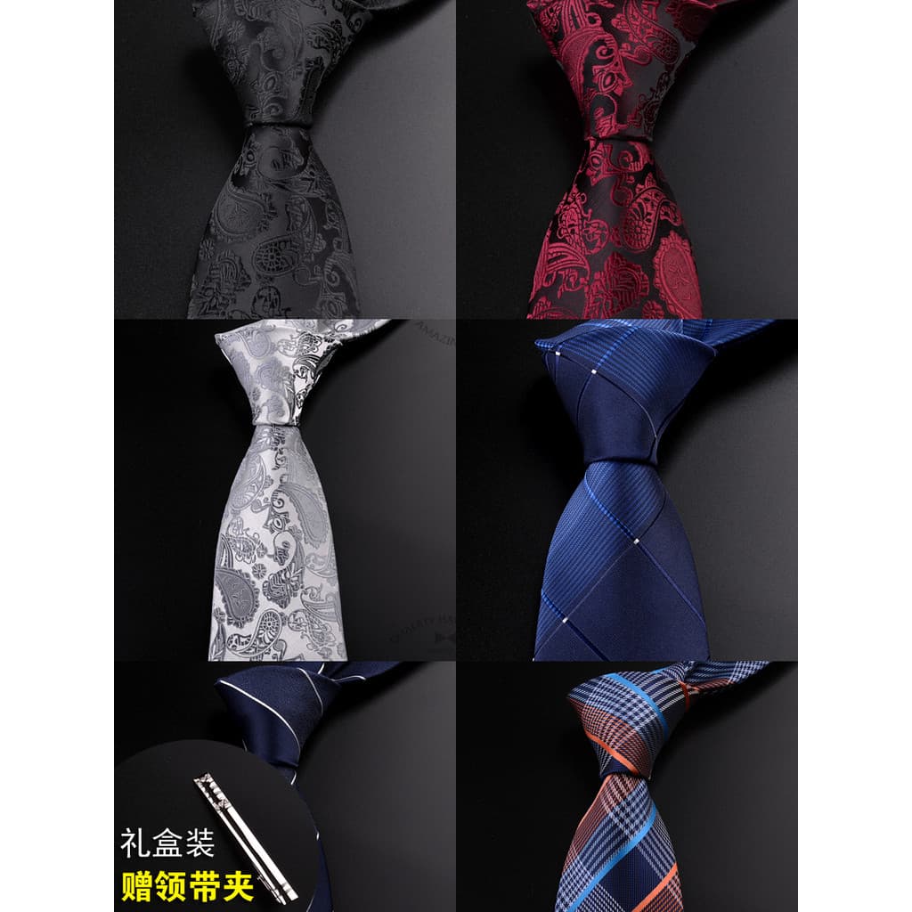 Clipe de gravata grátis 8cm gravata masculina negócios Casual gravata de mão preto profissional noivo casamento britânic