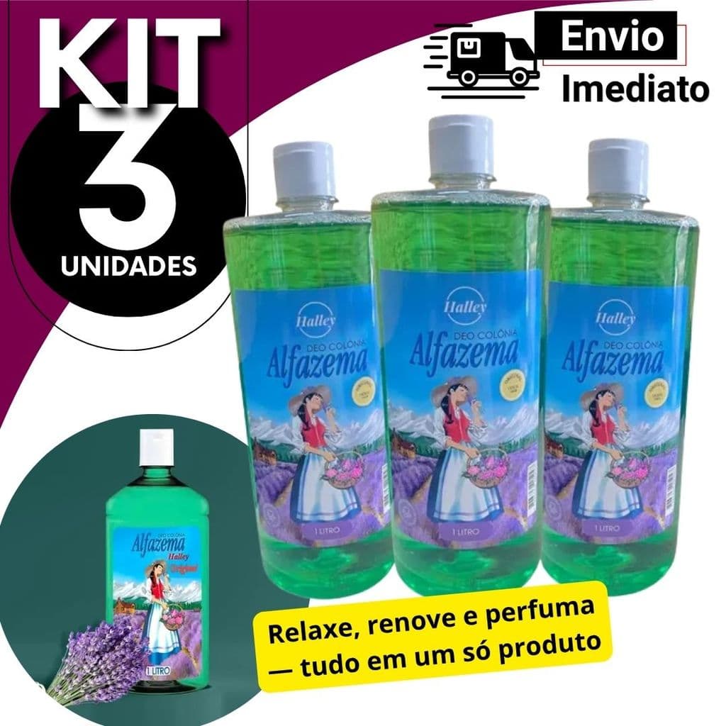 Alfazema Deo Colonia Halley Splash 1 Litro Original - Zp7