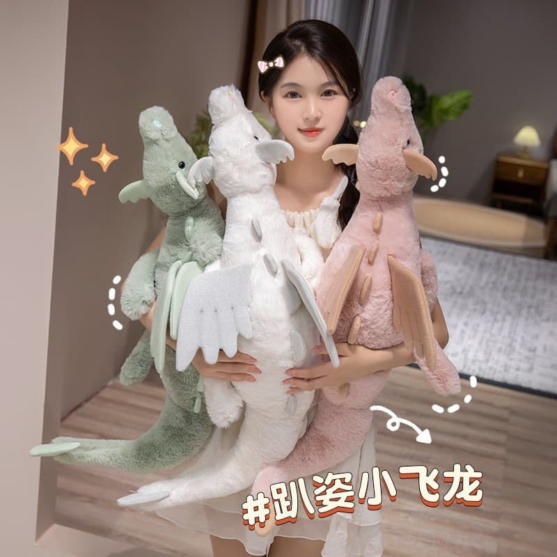 Céu britânico dragão voador brinquedo de pelúcia dragão voador boneca dinossauro menina menino brinquedo de pelúcia
