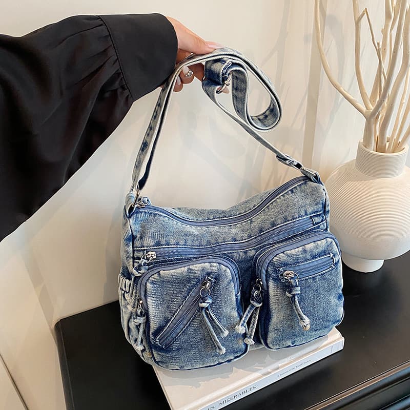 Nova bolsa mensageiro feminina bolsa de ombro de grande capacidade All-Match Com