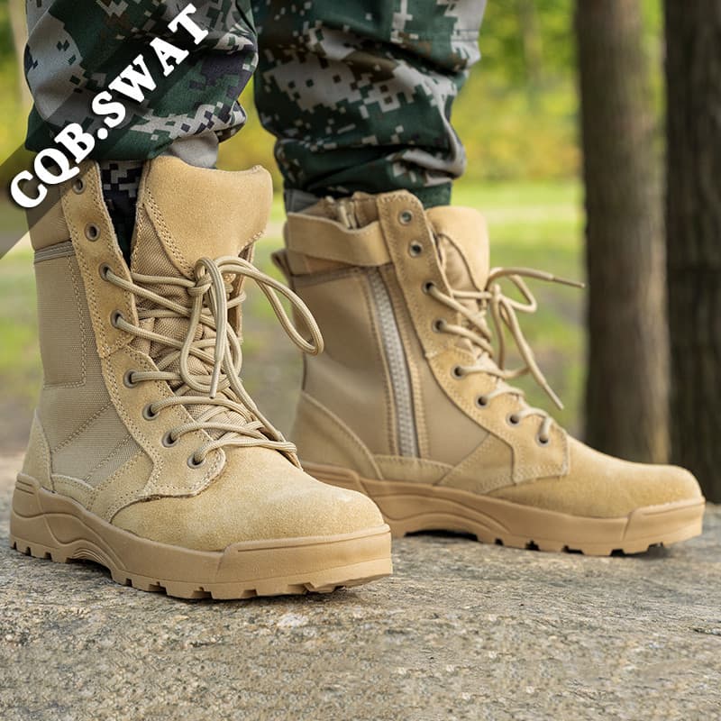 Primavera respirável botas de combate de alta qualidade casal ferramentas ao ar livre antiderrapante deserto montanhismo