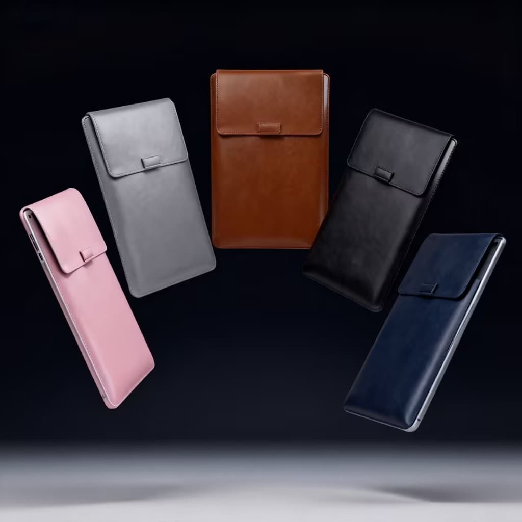 Mochila de notebook de alta qualidade com fecho magnético, couro, 13 a 16 polegadas, com suporte