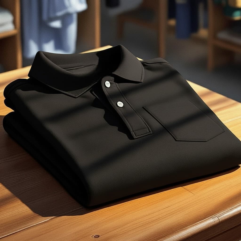 Camisa Polo Piquet Masculina Algodão Premium Casual Conforto com bolso
