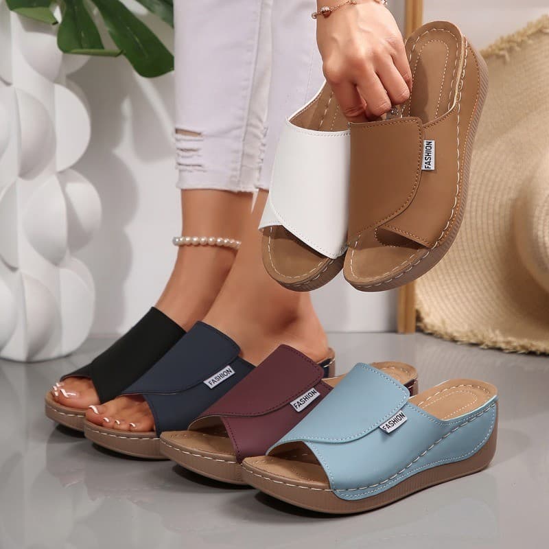 Oco Para Fora Sapatos Femininos Sandálias Chinelos De Salto Baixo 2026 Verão Novo Flores