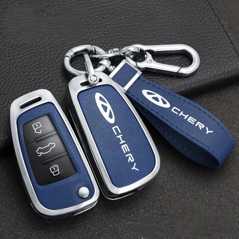 Nova Capa de Chave de Carro em Liga de Zinco para Chery ARRIZO7 E3 E5 A3 A5 Tiggo 2 3 5 3X Fulwin2 Eastar 3981