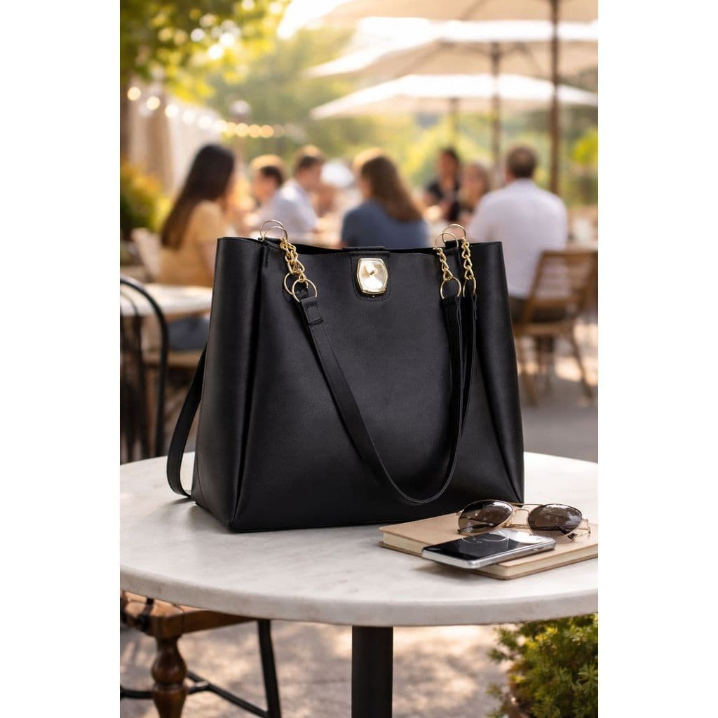 Bolsa Feminina de Mão e Ombro Com Corrente Estilosa Elegante e Casual