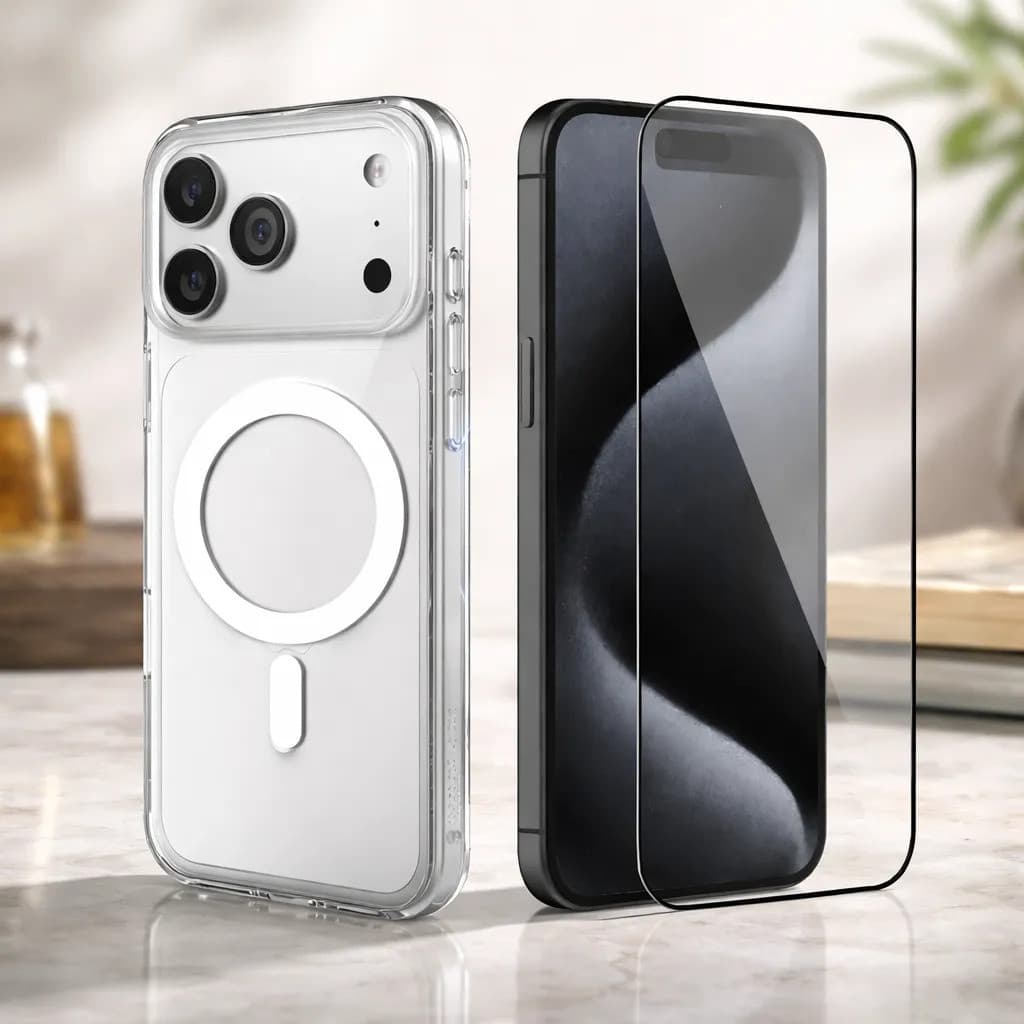 Capa Capinha Magnética + Película 3d Para iPhone 17 Pro Max