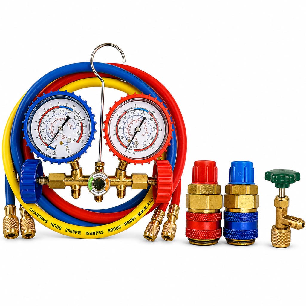 Kit Manifold R134a Completo Ar Condicionado Automotivo