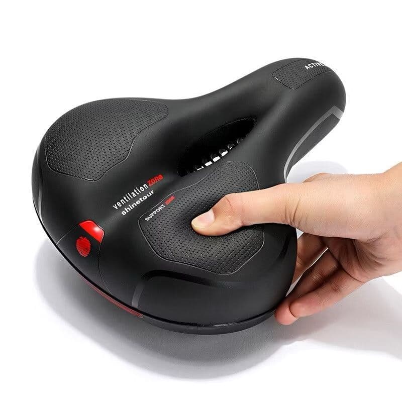 Banco Selim Gel Assento Bicicleta Largo Confortável Refletivo