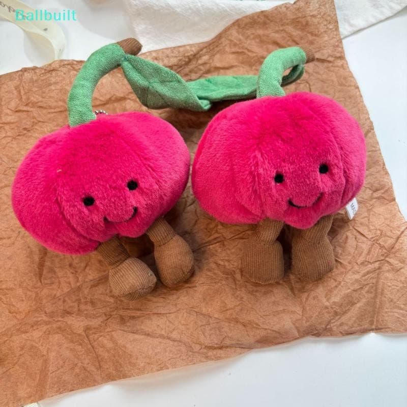 [BLU] Chaveiro De Brinquedo De Pelúcia Cereja Roxa , Desenho Animado , Fruta , Boneca Macia , Pingente , Carro , Mochila