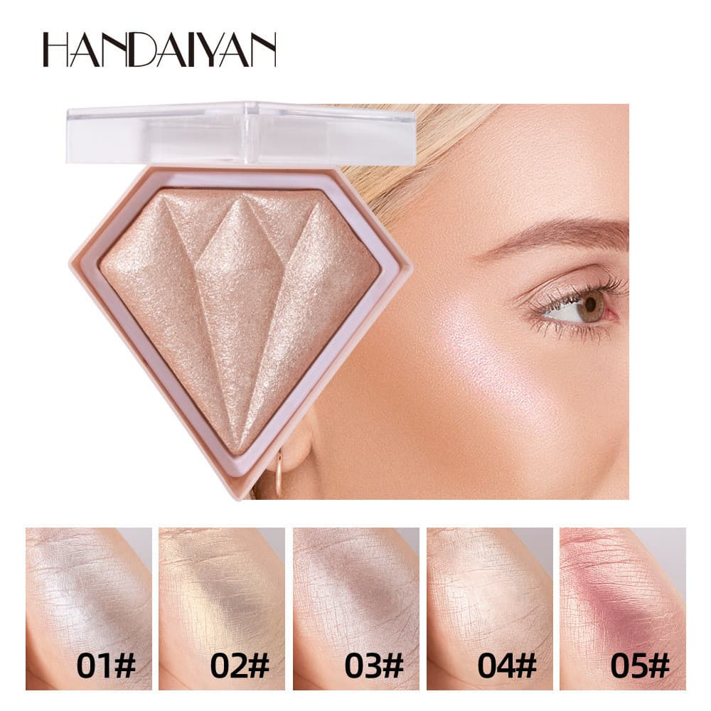 Han Daiyan handaiyan Diamante Marcador Glitter Iluminando Perolado Pó Pressionado Paleta de Maquiagem P8IN