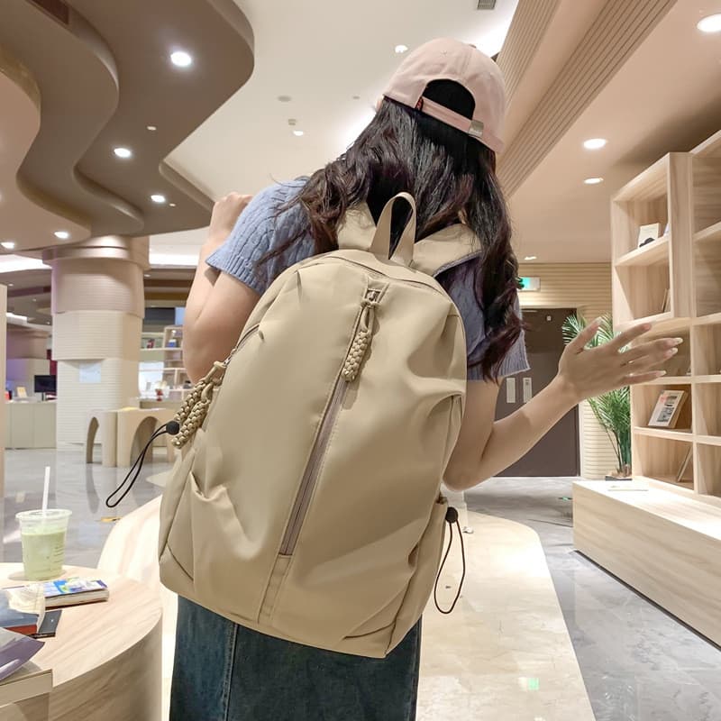 Mochila Unissex De Grande Capacidade , Escola , Cor Sólida , sukan E Rekresi , Bolsa Para laptop