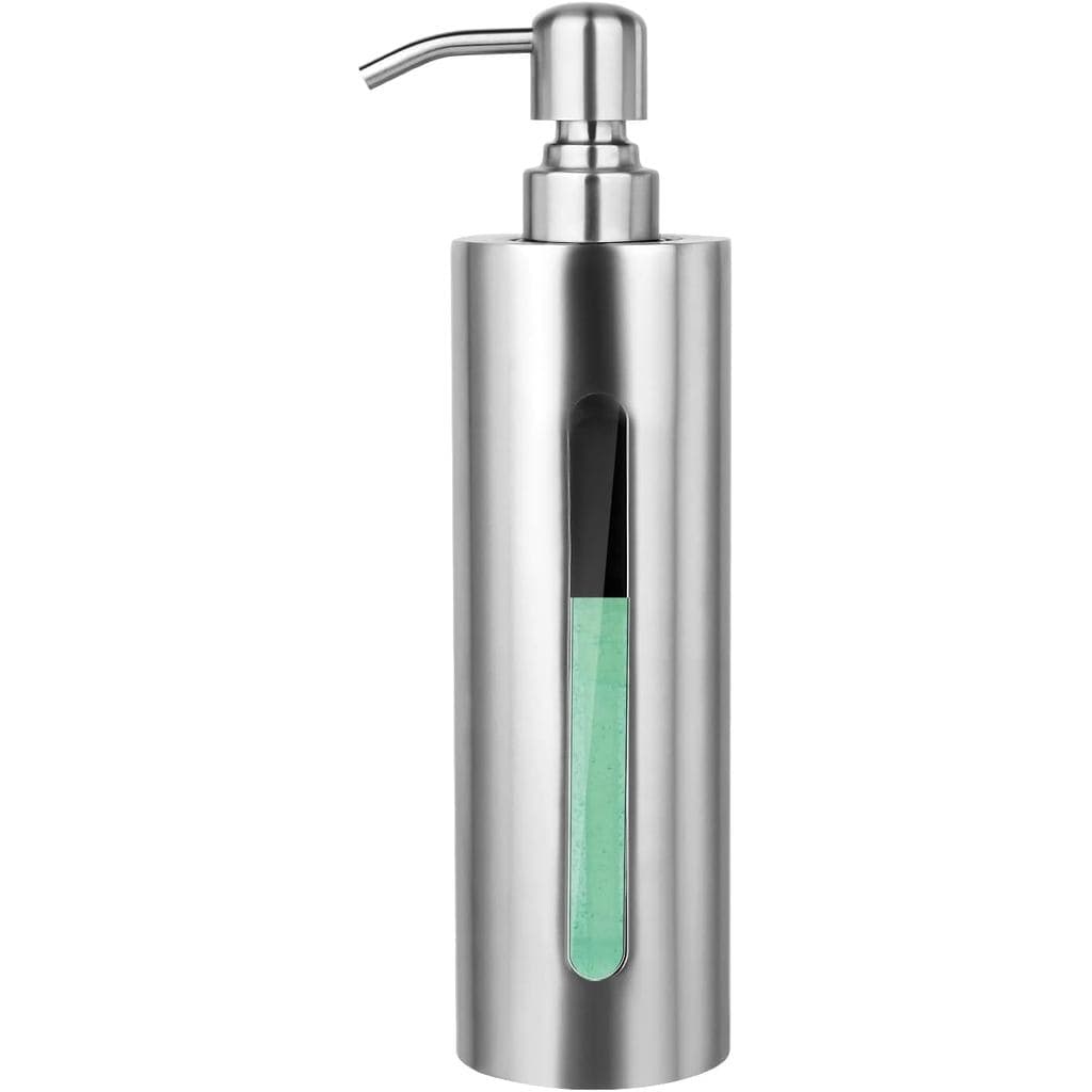 Dispensador de Sabão em Aço Inoxidável, 7Oz, Fino, à Prova de Ferrugem, para Cozinha e Banheiro - Dispensador Recarregáv
