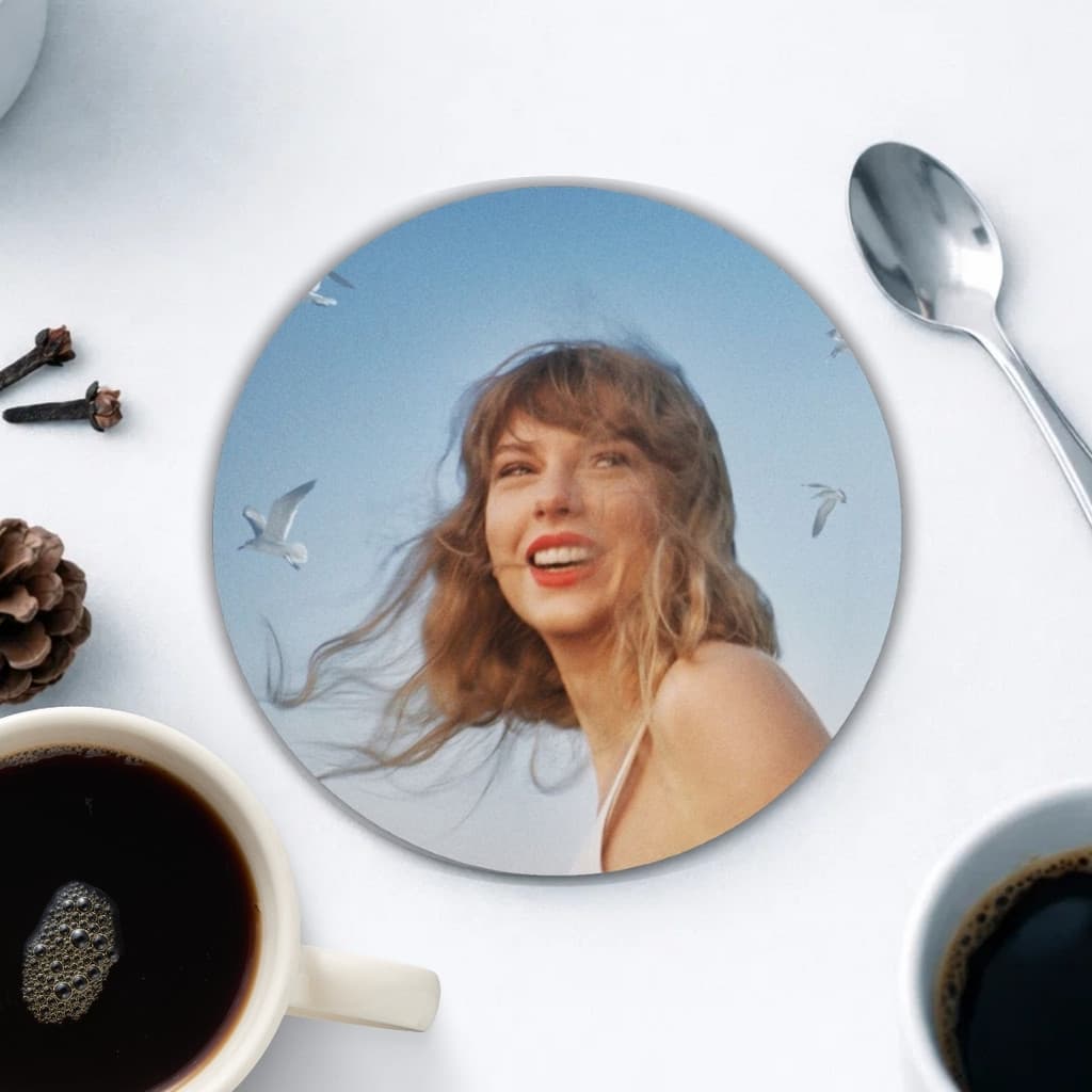 Porta Copos Descanso Copo Redondo MDF Taylor Swift Swifties Personalizado Presente Casa Decoração