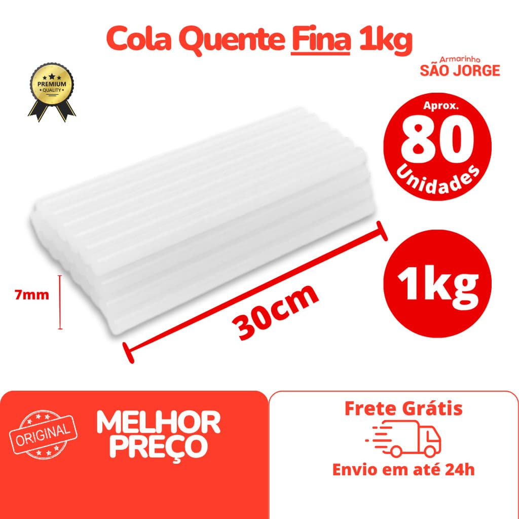 Bastão Cola Quente 1kg, 500g e 250g ArtePunto Super Transparente - Fina e Grossa