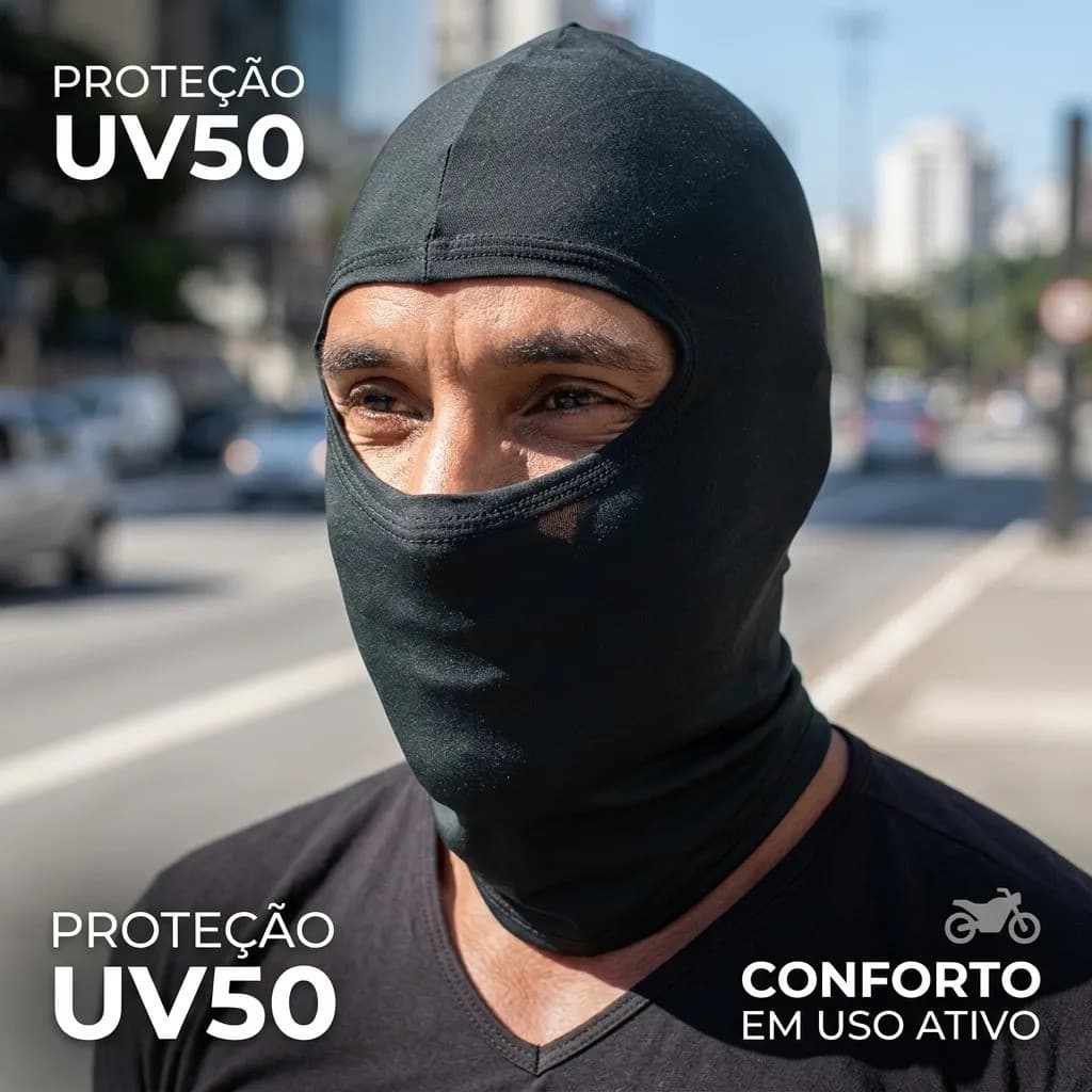 Kit 5 Balaclava Touca Ninja Motoboy Proteção Uv50 Conforto Termico Varias Cores Pescaria