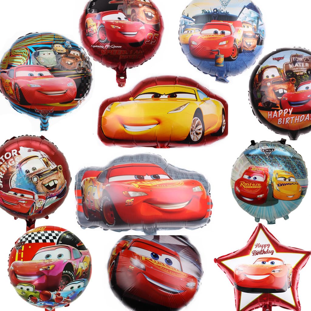 Kit Balões Tema Carros Ursinho Coelho 35cm Festa Infantil Decoração Estilo Disney Aniversário