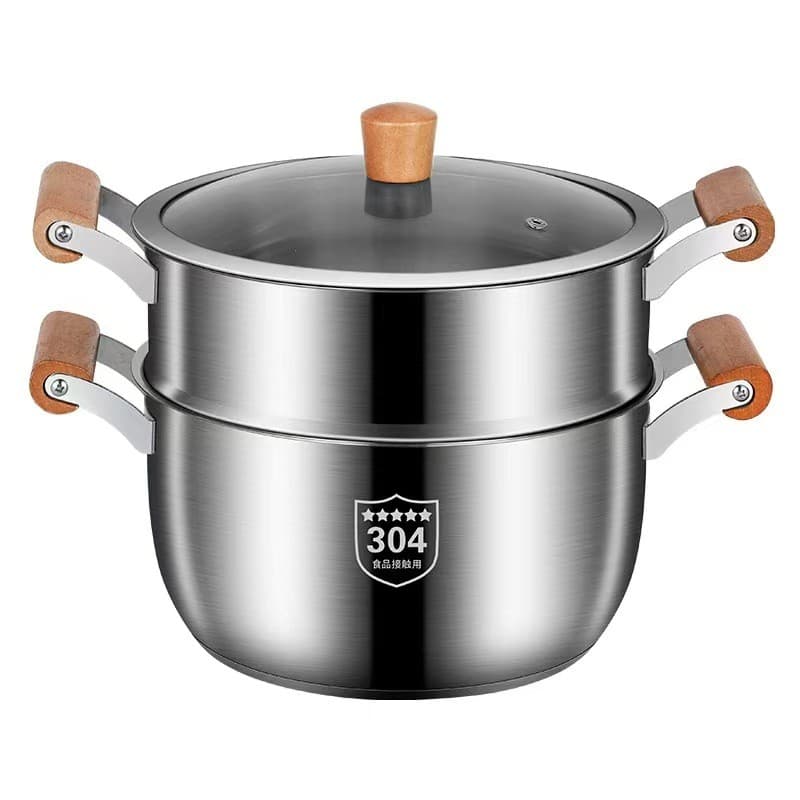 Panela de sopa de aço inoxidável, mingau, sopa, fogão de indução, gás pode ser usado