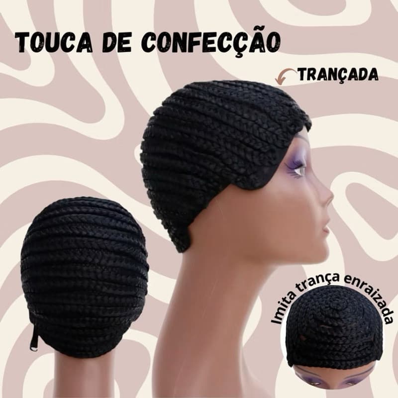 Touca Base Trançada Para Confecção De Peruca Lace Wig