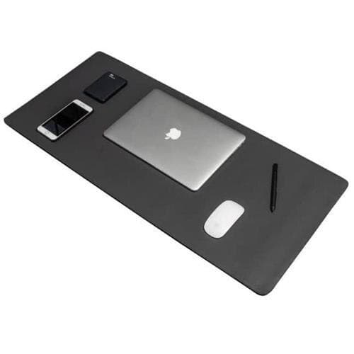 DeskPad Mouse Pad 90cm X 40cm Gigante Courino Sintetico Preto