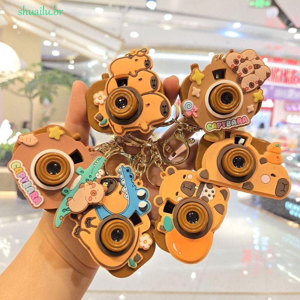 SHUAILU Kapybara Pingente , Câmera De Projetor Chaveiro De Carro Capivara , Animais Kawaii Bonecas