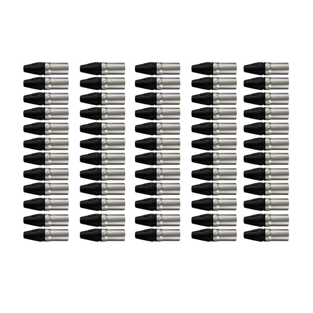 Kit 60 Conectores  XLR Canon Macho Linha WC 1013 Wireconex