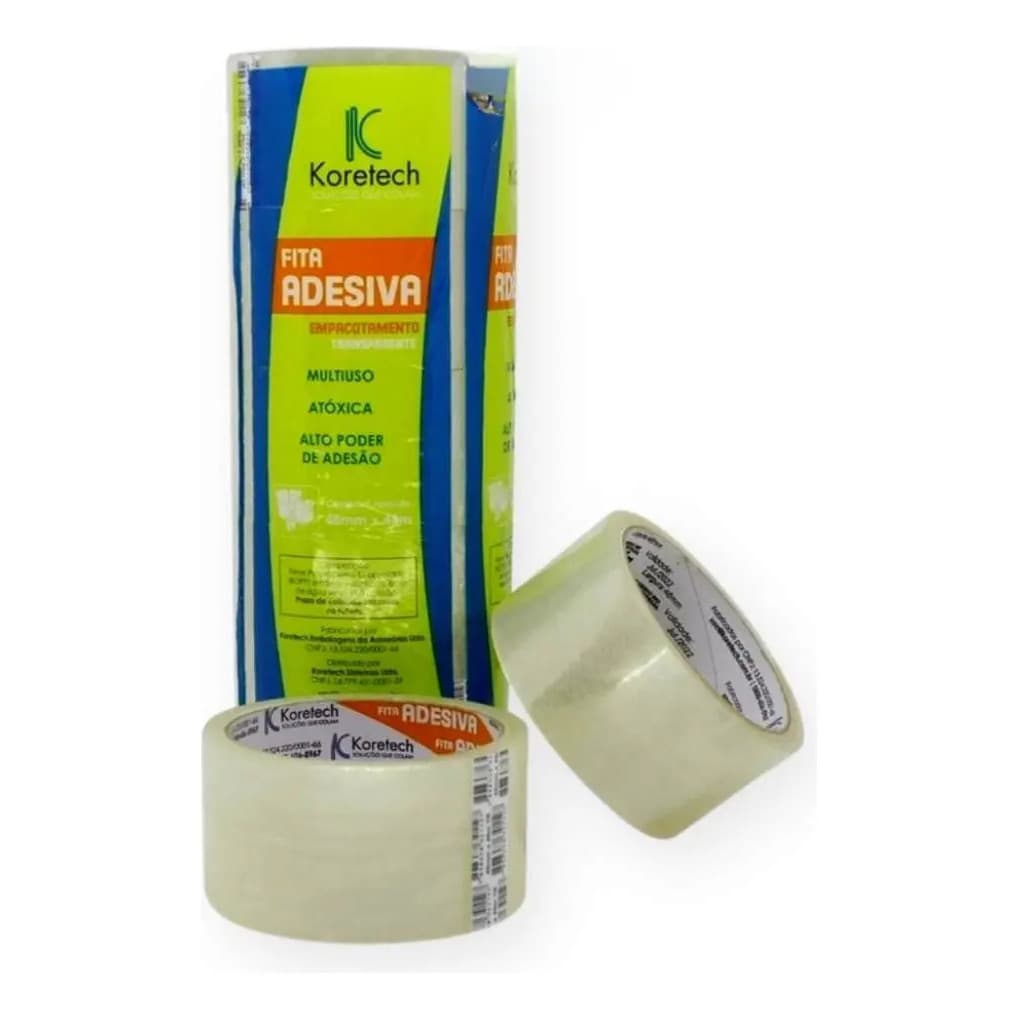 Fita Adesiva Transparente 48x50m - 50 Rolos