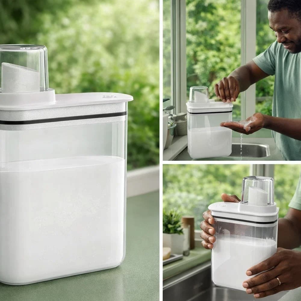 Dispenser Sabão Dosador Flow 1,5L 2,3L Anti Vazamento Líquido Detergente Porta Sabonete Bancada