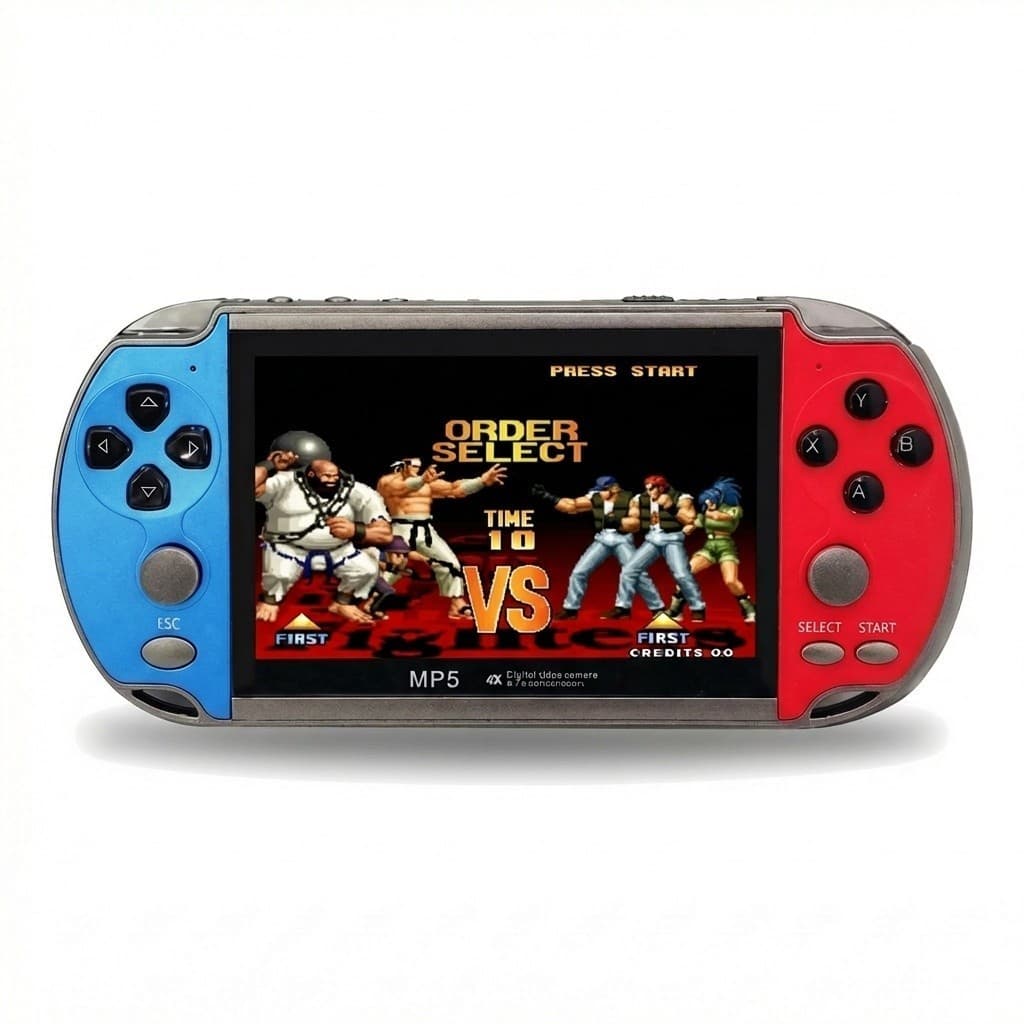 Console Portátil Retrô X7 Plus Q3 Tela 5.1 8GB 10.000 Jogos Clássicos Bateria Recarregável USB