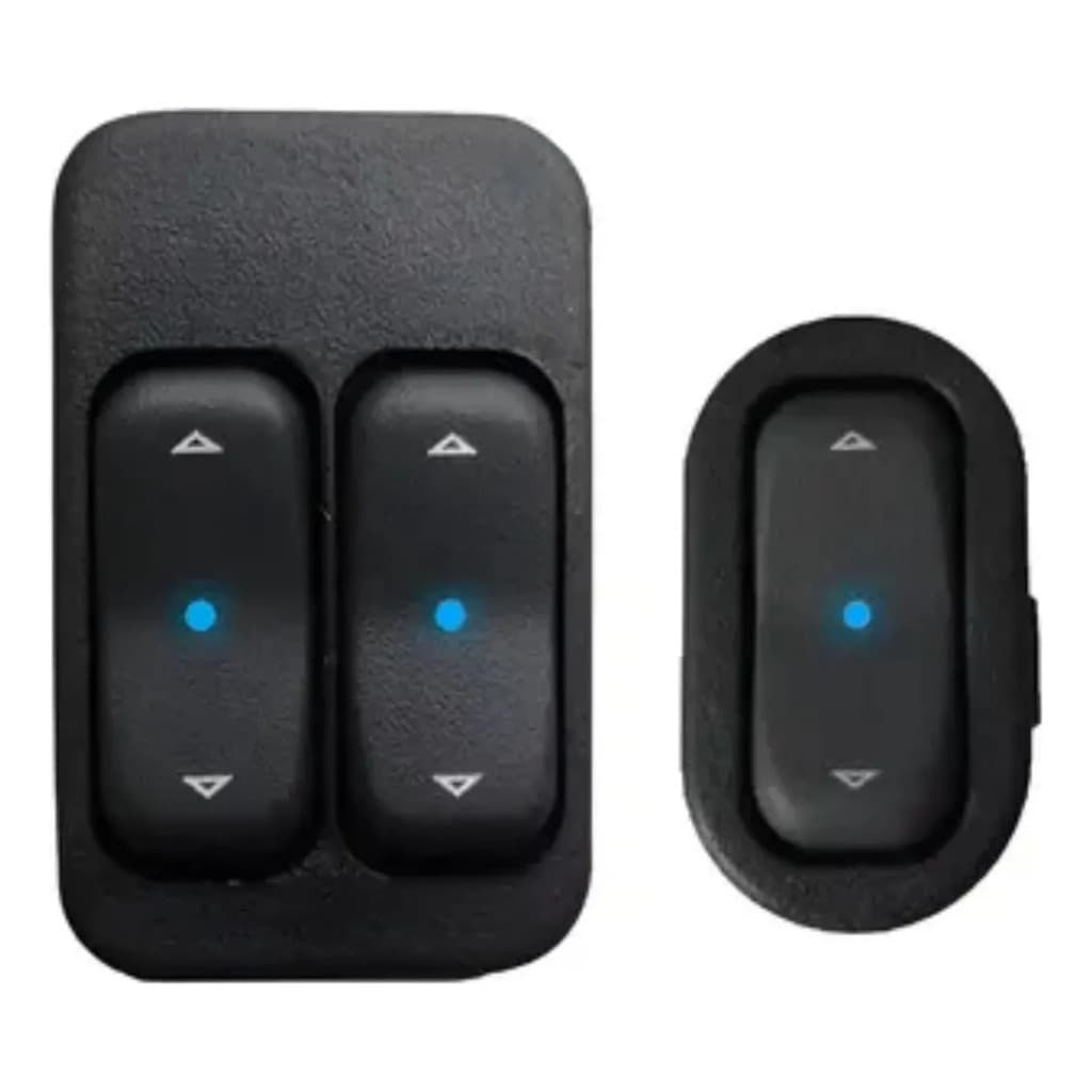 Kit Interruptor Vidro Elétrico Agile Celta Montana Led Azul
