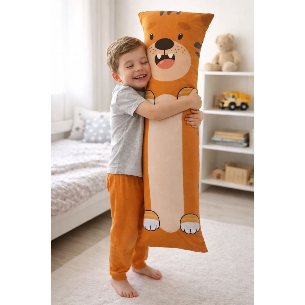 Travesseiro Xuxao Infantil  De Corpo Com Capa Algodão Tamanho 1,30cm x 40 cm