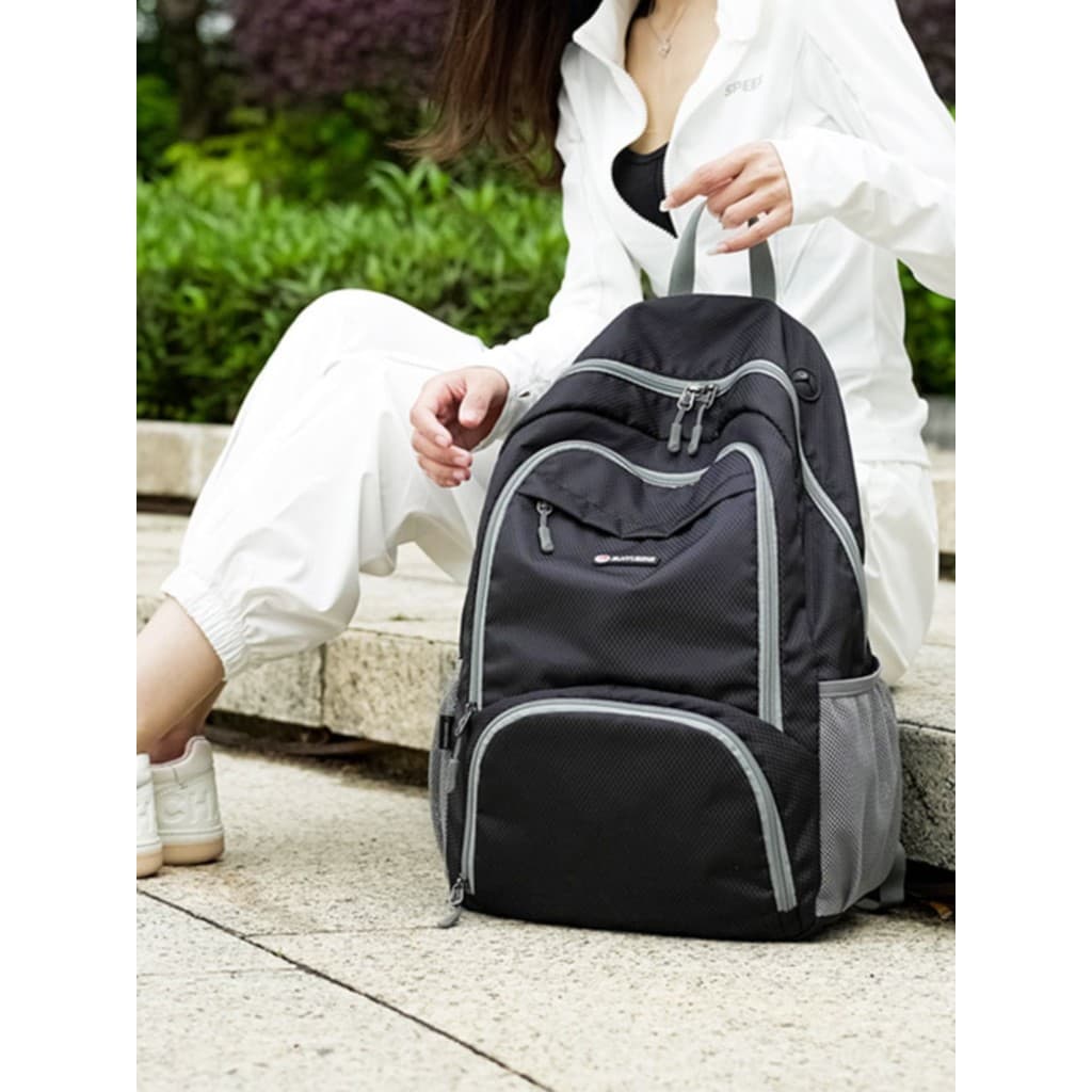 Mochila de viagem ao ar livre mochila de grande capacidade saco de escola Oxford pano senhoras leve portátil dobrável vi