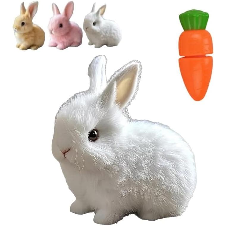 Bunby - Brinquedo Interativo de Coelho Realista, Saltando, Com Orelhas que Se Movem e Balançando, Companheiro Seguro e F