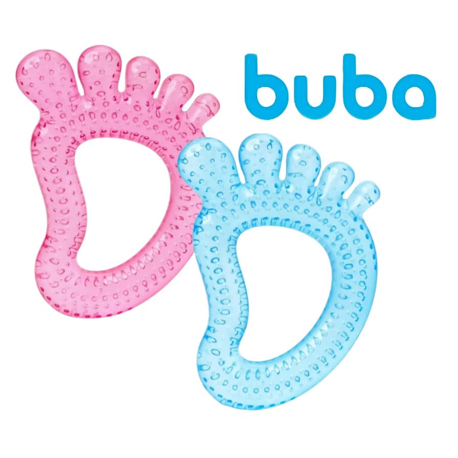Mordedor de Água Refrescante Buba em Formato de Pé para Alívio da Gengiva do Bebê