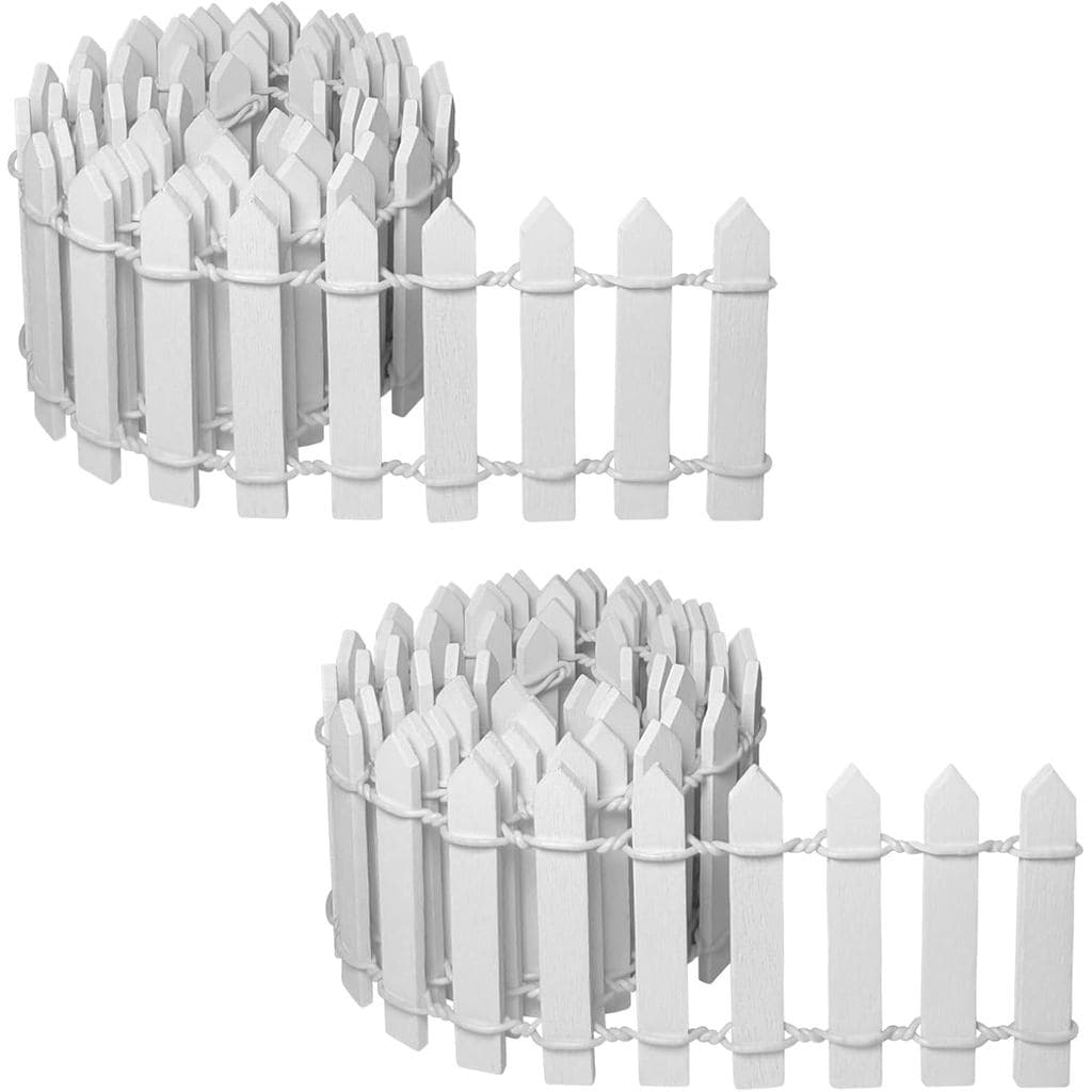 2 Peças de Cerca de Madeira Miniatura de Fada, 35 Polegadas de Comprimento, Mini Cerca Decorativa para Jardim, para Proj