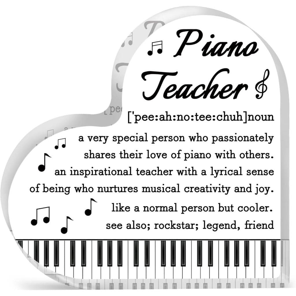Presentes de Apreciação para Professores de Música de Piano para Mulheres, Presentes de Piano, Presente para a Se
