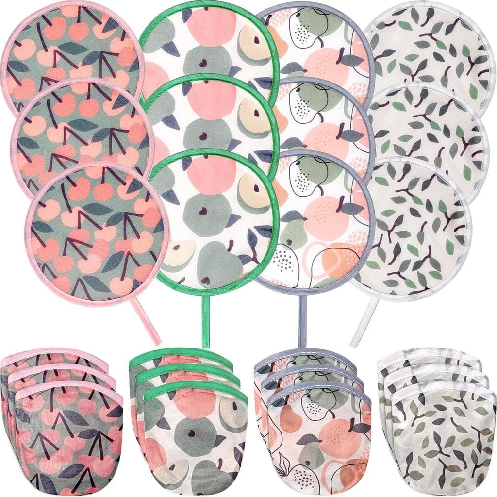 Kigley 12 Peças de Ventiladores Dobráveis em Forma de Disco Voador com Bolsa, Ventilador Portátil para Resfriamento, Ide