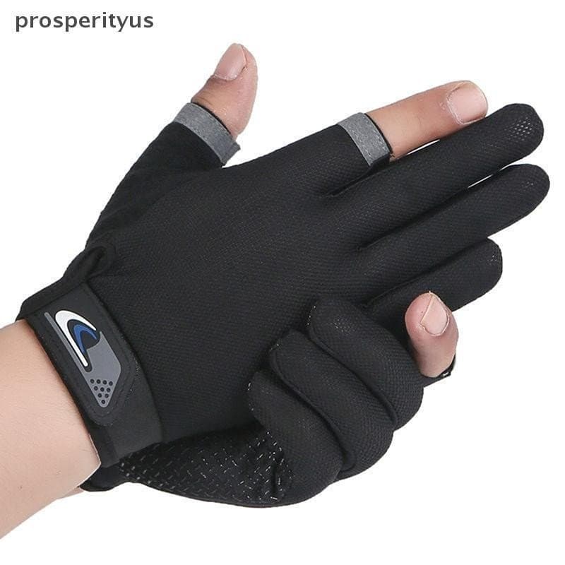 [prosperityus] Luvas De Pesca Masculinas De Verão Femininas Com Corte De Dois Dedos Masculino Touchscreen Antiderrapante