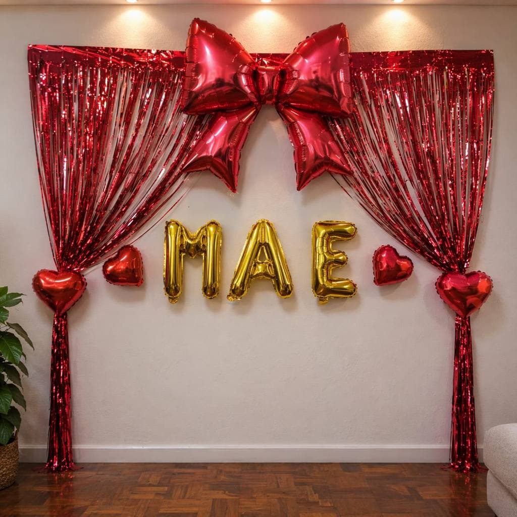 Kit Decoração Dia das Mães – Painel Completo com Laço Gigante + Balões MAE