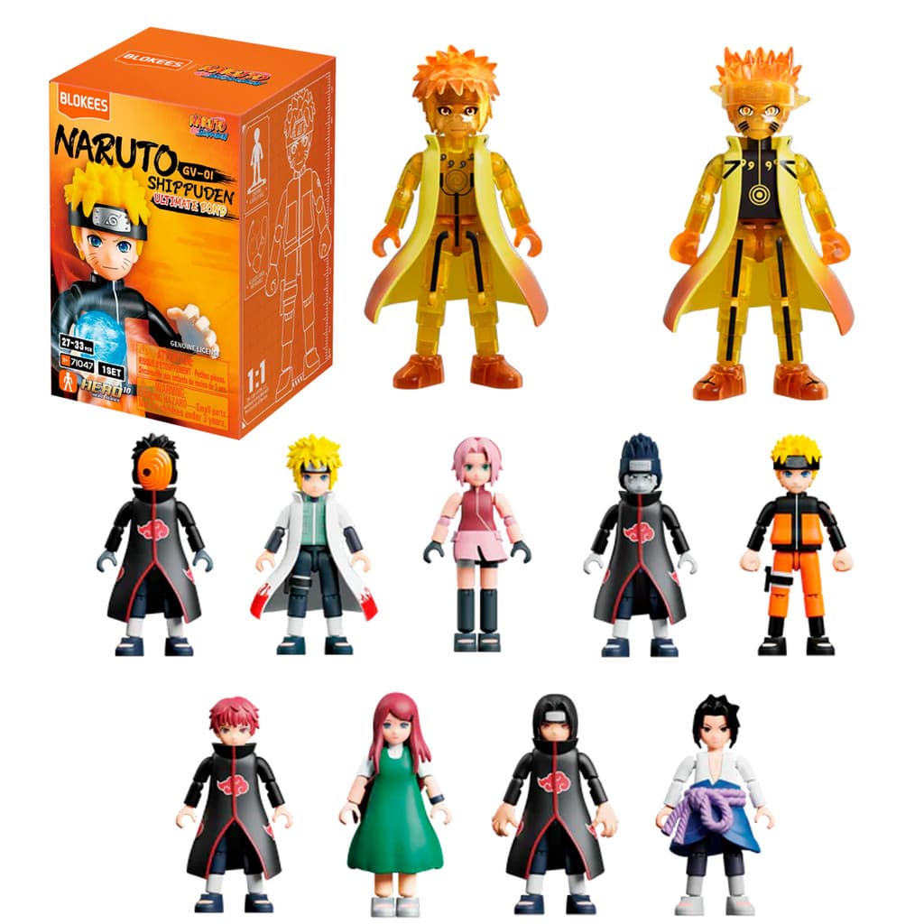 1 Mini Boneco Surpresa Naruto Coleção Shippuden GV01 Ultimate Bond Blokees