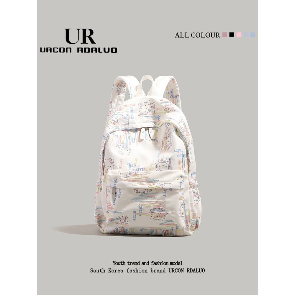 UR bonito gatinho gato mochila 2025 novo estilo feminino estudante universitário saco de escola grande capacidade saco d