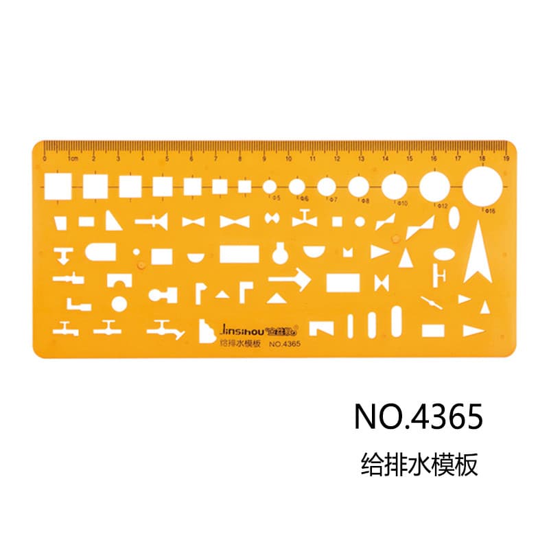 Modelo de drenagem de macaco dourado 4365, fonte de alimentação de água, modelo de drenagem, design de desenho, régua de