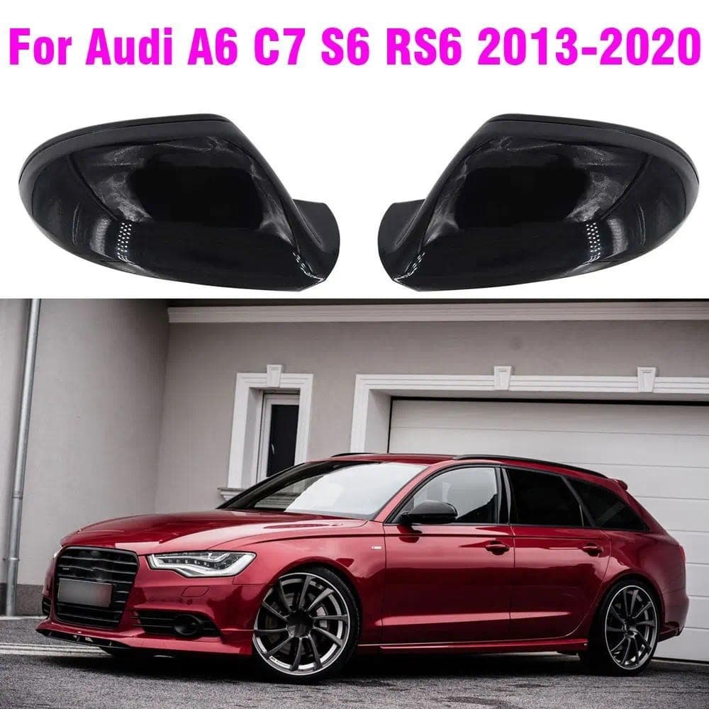 Capa De Espelho De Carro Para Audi A6 C7 S6 RS6 2013 2014 2015 2016 2017 2018 2019 2020 Proteção Retrovisor Estilo Peças