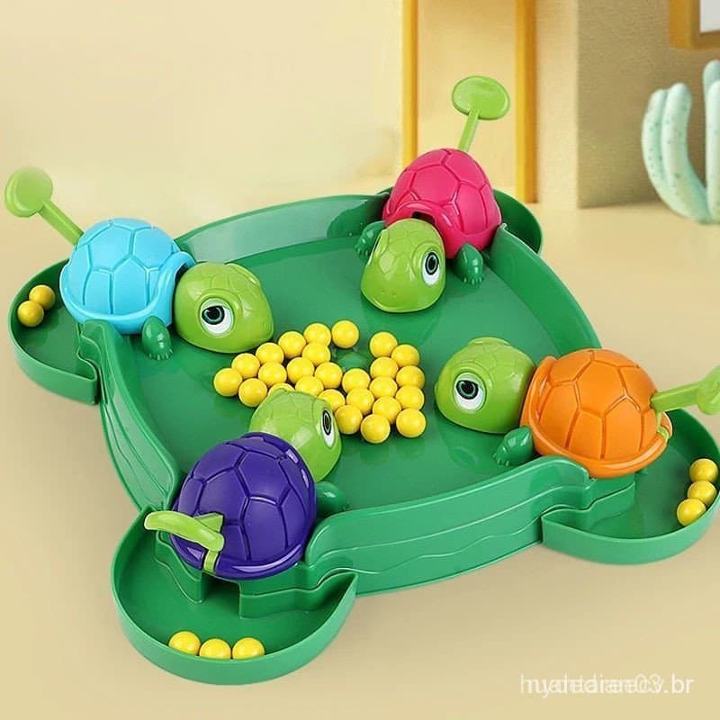 Jogo de Mesa Competitivo: Tartaruga Come Feijões - Brinquedo Educacional e Seguro para Pais e Filhos por Lefus