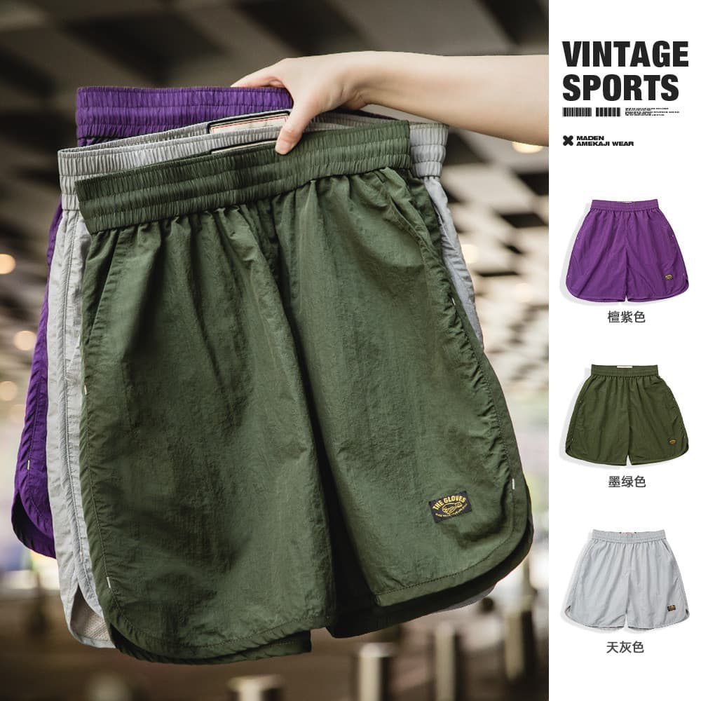 Macacão moderno americano náilon Shorts de secagem rápida estilo fino respirável Retro em linha reta esportes basquete c
