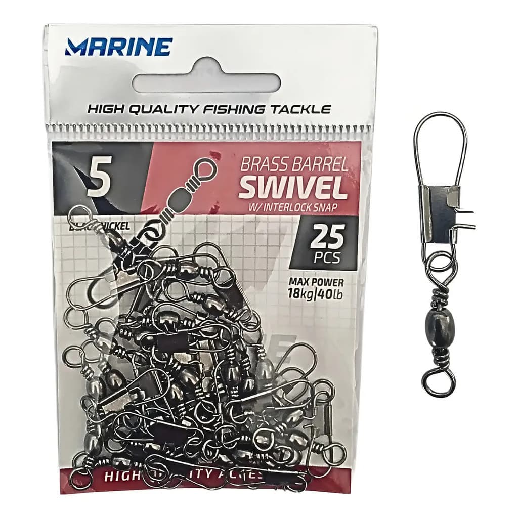 Snap De Pesca Marine Sports Girador C/ Snap Bbs Black Níquel Número 5