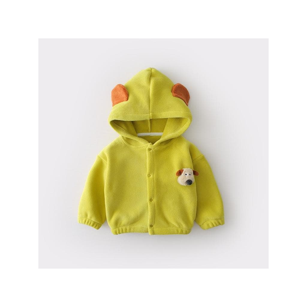 Jaqueta de bebê outono inverno forro de lã estilo 2025 novo estilo meninos meninas moda Casual topos bebê moletom com ca