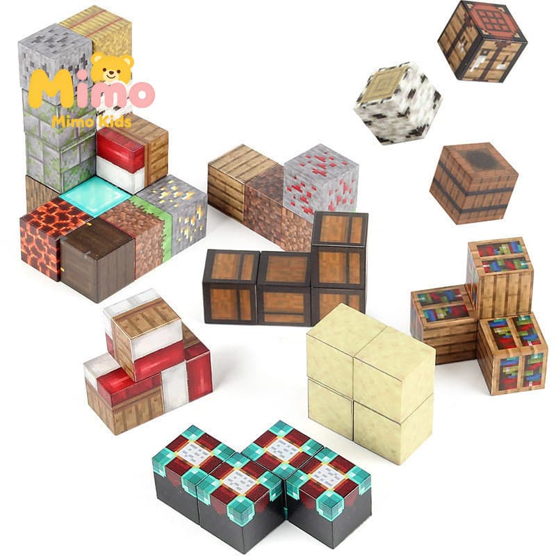 5 Peças Meus Blocos Magnéticos 243 Modelos DIY De Construção Pixel Brinquedos Educativos